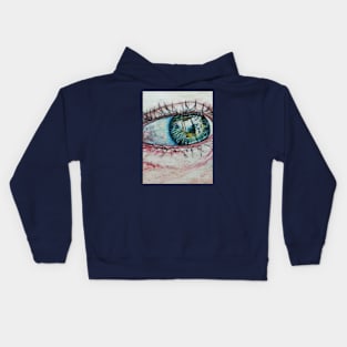 Green Human Eye French Wall Art Photography Kids Hoodie